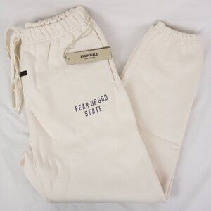 Fear of God State Fleece Essentials Sweatpants in Shell - Size Small